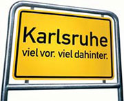 Ortsschild Stadt Karlsruhe